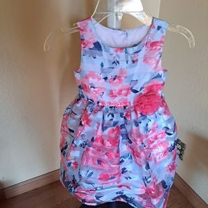 Jana Michelle Blue Floral Dress